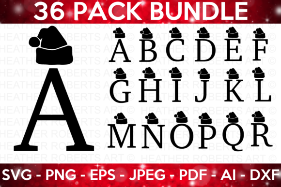 Christmas Alphabet and Number SVG Bundle