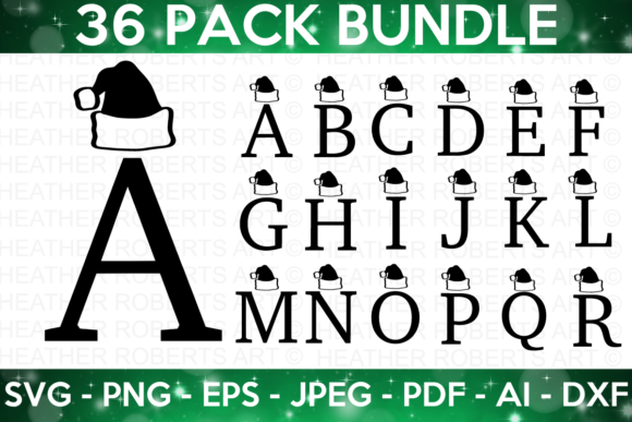 Christmas Alphabet Number SVG Bundle 2