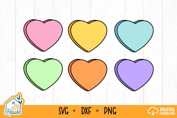 Conversation Hearts SVG Candy Bundle