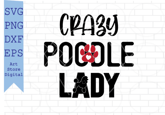 Crazy Poodle Lady Svg, Poodle Silhouette