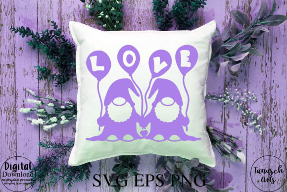 LGTB Gnome Couple Valentine SVG Cut File