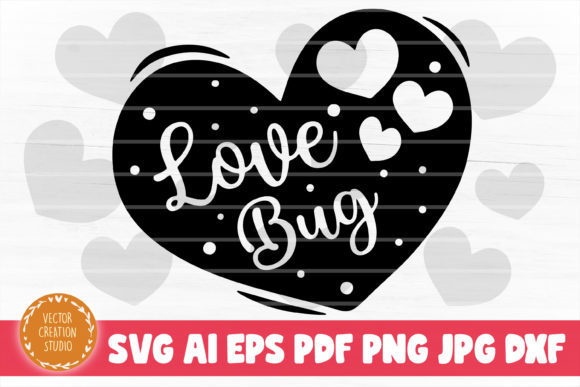 Love Bug Heart Valentines Day SVG