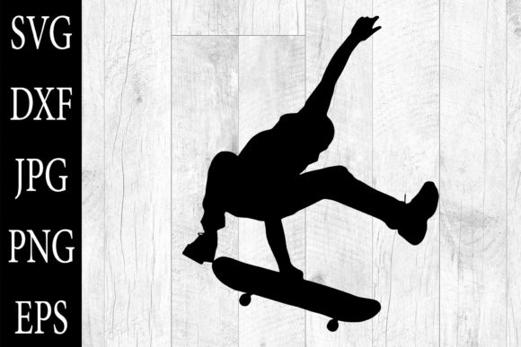 Skateboarder Silhouettes SVG EPS PNG