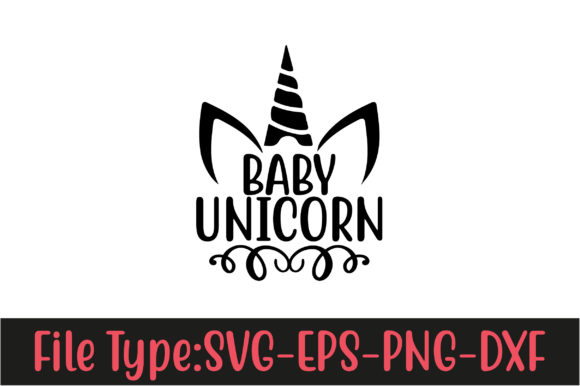Unicorn SVG Design, Baby Unicorn-01