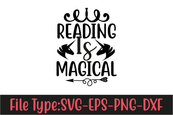Unicorn SVG Design,reading is Magical-01
