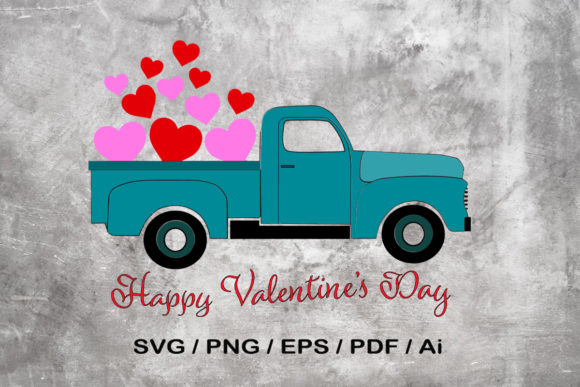 Valentine Truck SVG, Valentine Svg